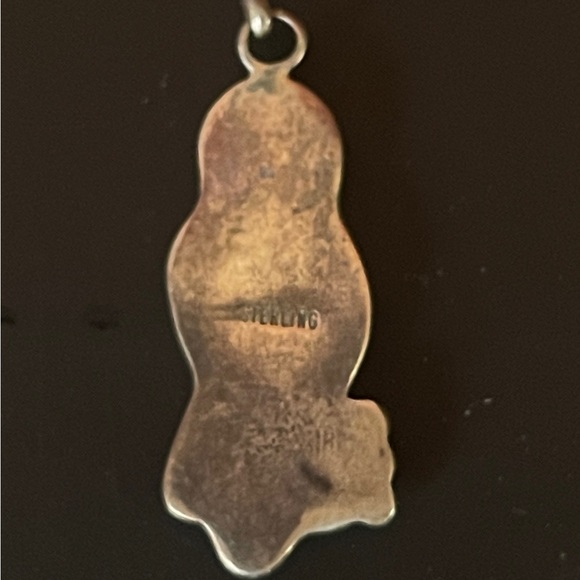 Zuni Sterling Silver Native American Girl Corn Maiden Earrings Inlaid Handmade - Picture 5 of 7